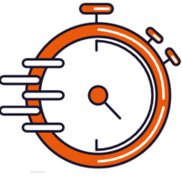 Grafik einer Stopppuhr